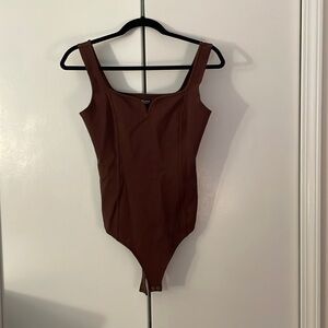 Brown sweetheart neck Abercrombie and fitch body suit